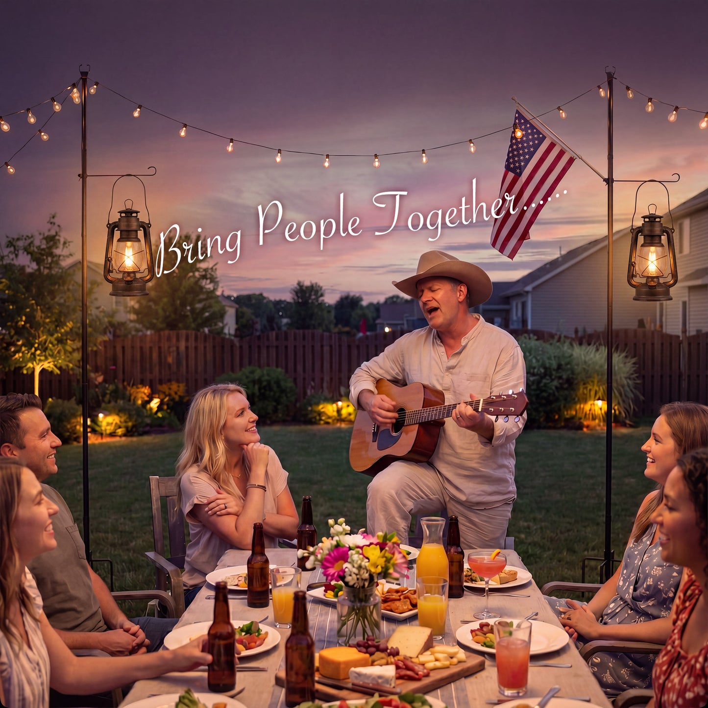 10Ft String Light Poles 4 Pack, Thickened Metal Outdoor Light Poles