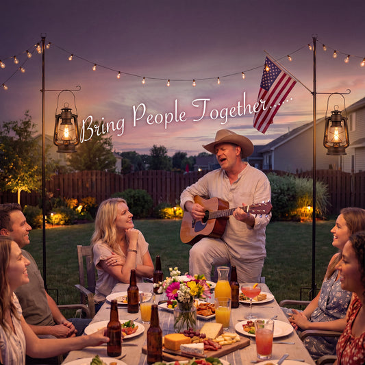 10Ft String Light Poles 4 Pack, Thickened Metal Outdoor Light Poles