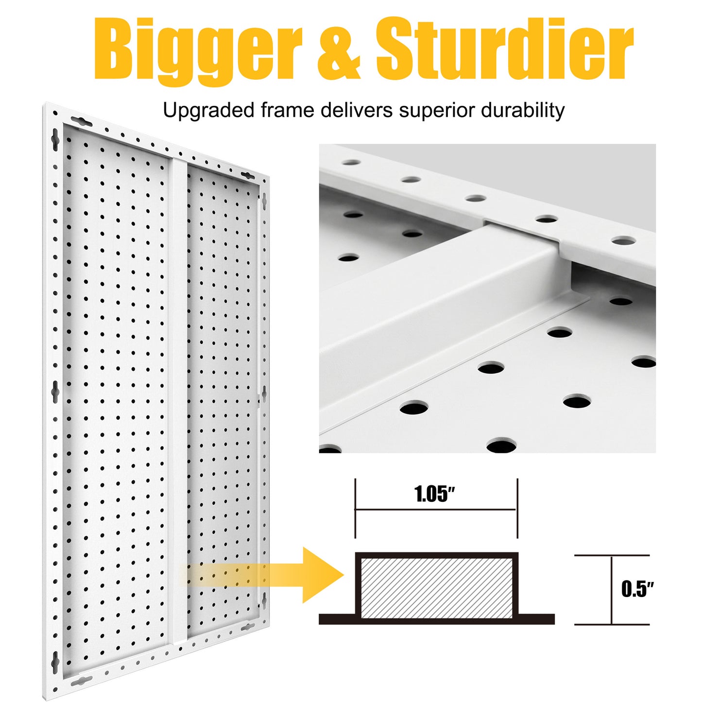 Metal Peg board Panels, Black Pegboard Organizer, 16 * 33 * 2 Pcs