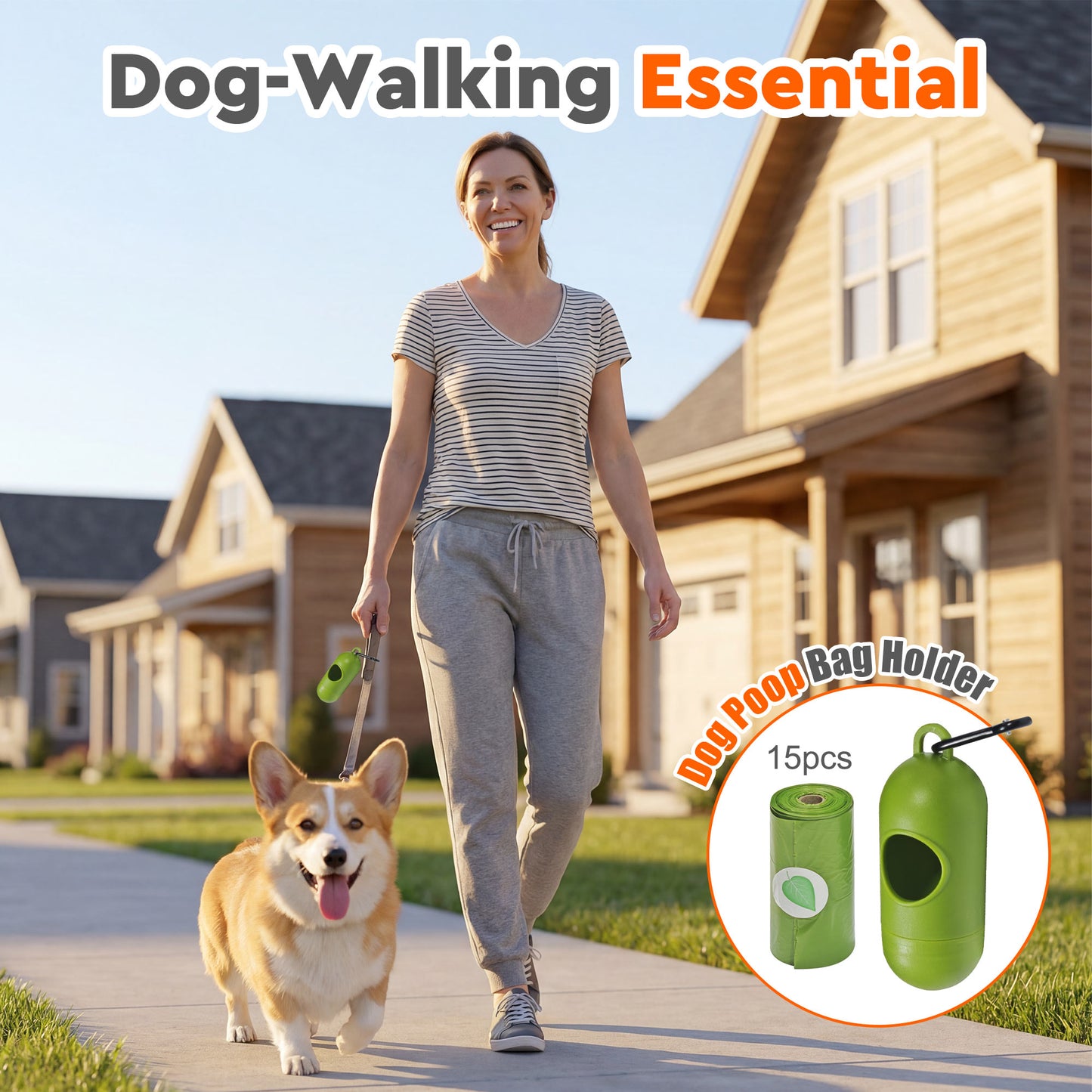 Dog Poop Trash Can Outside - Odor Control & Waterproof, 2.7Gal