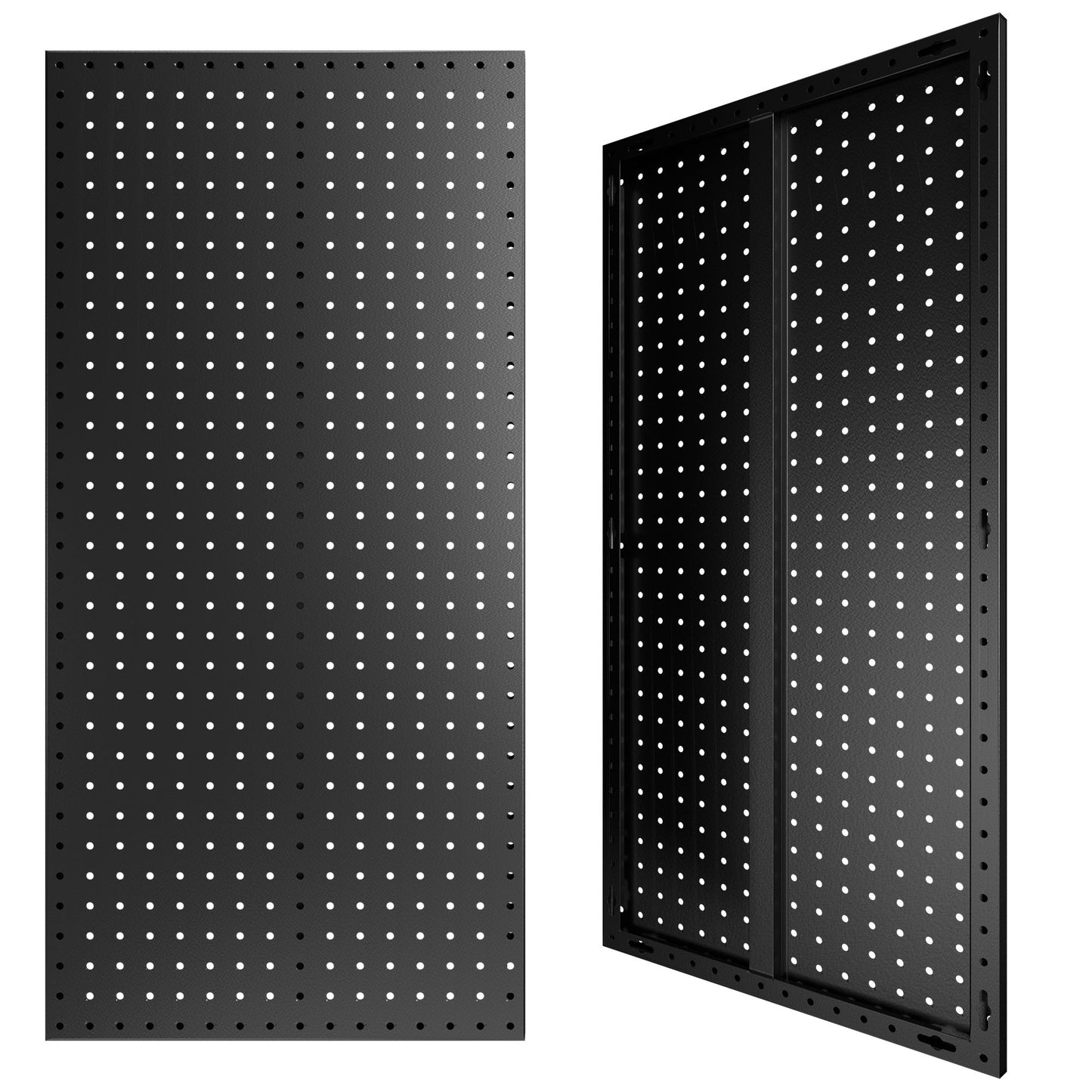 Metal Peg board Panels, Black Pegboard Organizer, 16 * 33 * 2 Pcs