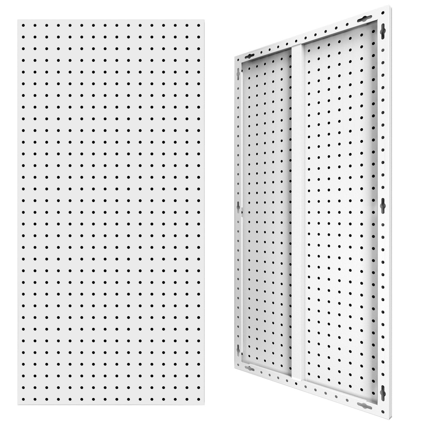 Metal Peg board Panels, Black Pegboard Organizer, 16 * 33 * 2 Pcs