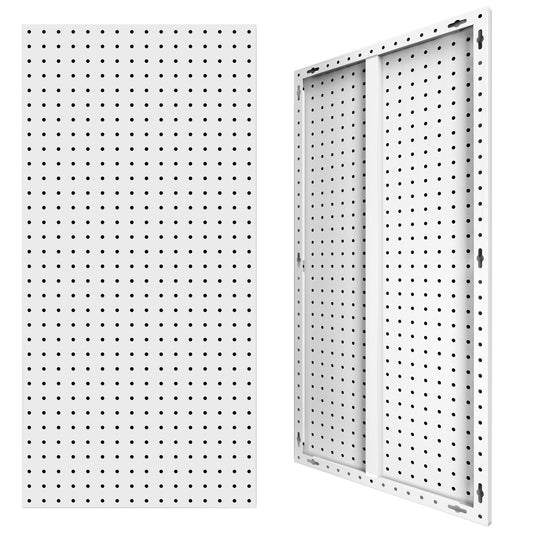 Metal Peg board Panels, Black Pegboard Organizer, 16 * 33 * 2 Pcs