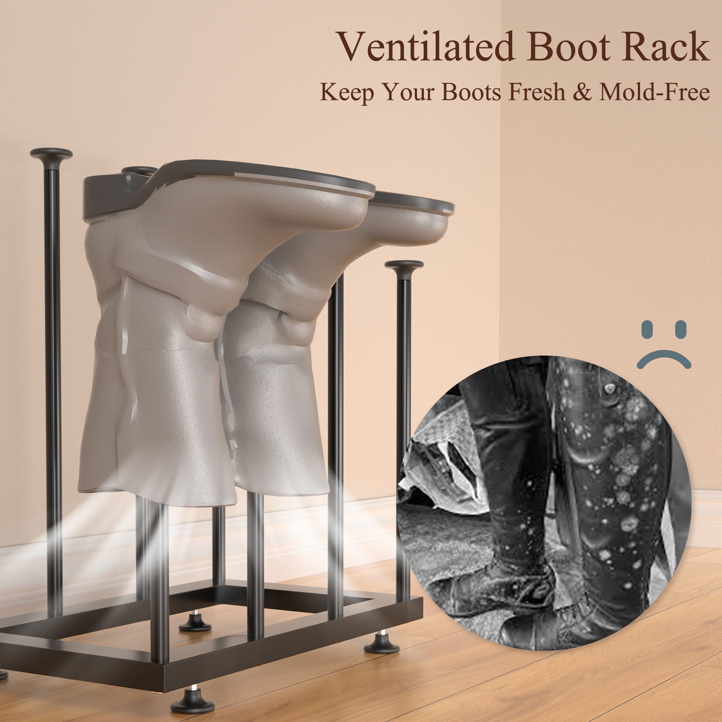 Shoe Rack Organizer, Free Standing Shoe Storage Shelf, Fits 8 Pairs