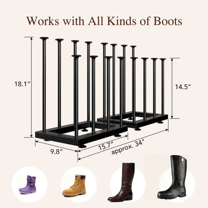 Amoowis Shoe Rack Organizer, Free Standing Shoe Storage Shelf, Fits 8 Pairs